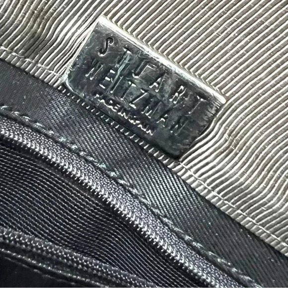 Stuart Weitzman Handbag Solid Green Textured Shoulder Bag Purse with Dust Bag - Picture 9 of 14